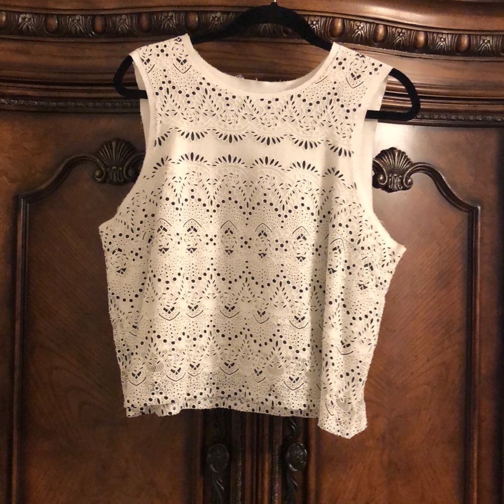 White Cropped Top